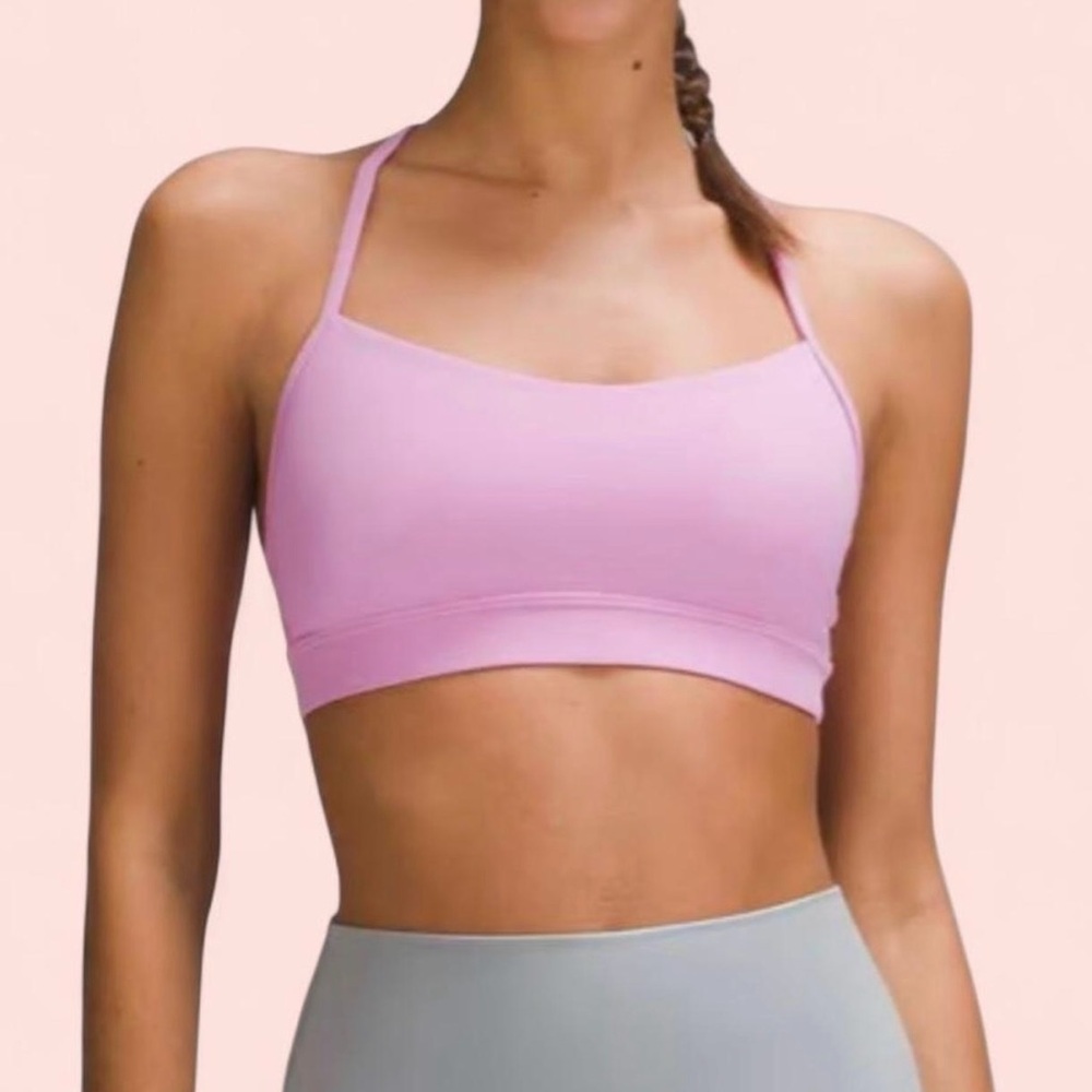 lululemon Flow Y Bra Nulu Light Support Dahlia Mauve